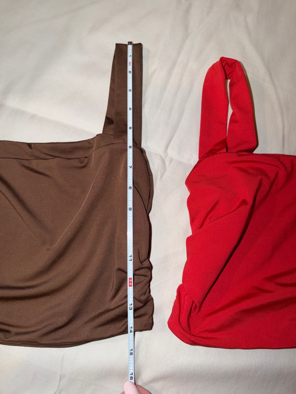 SHEIN Red and Brown Ruched Tank Top Set - Picture 5 of 6